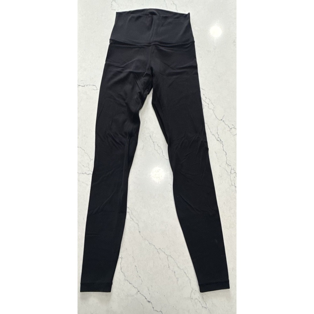 Lululemon Women's Black Leggings Size 6 3/4 Length High Rise Yoga Pants